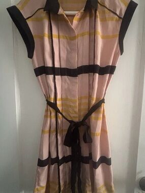 Jason Wu for Target Pink and Yellow Striped Belted Dress size S